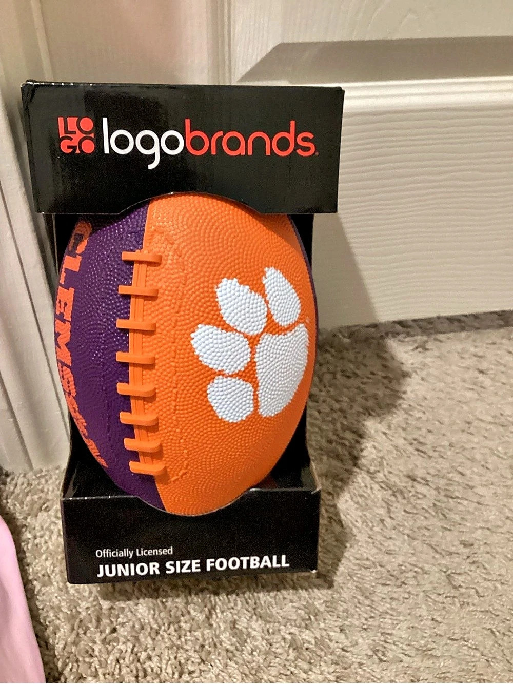 logo brands Clemson Tigers Junior Size Football Orange & purple